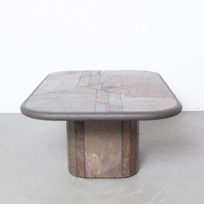 Brown Paul Kingma concrete coffee table