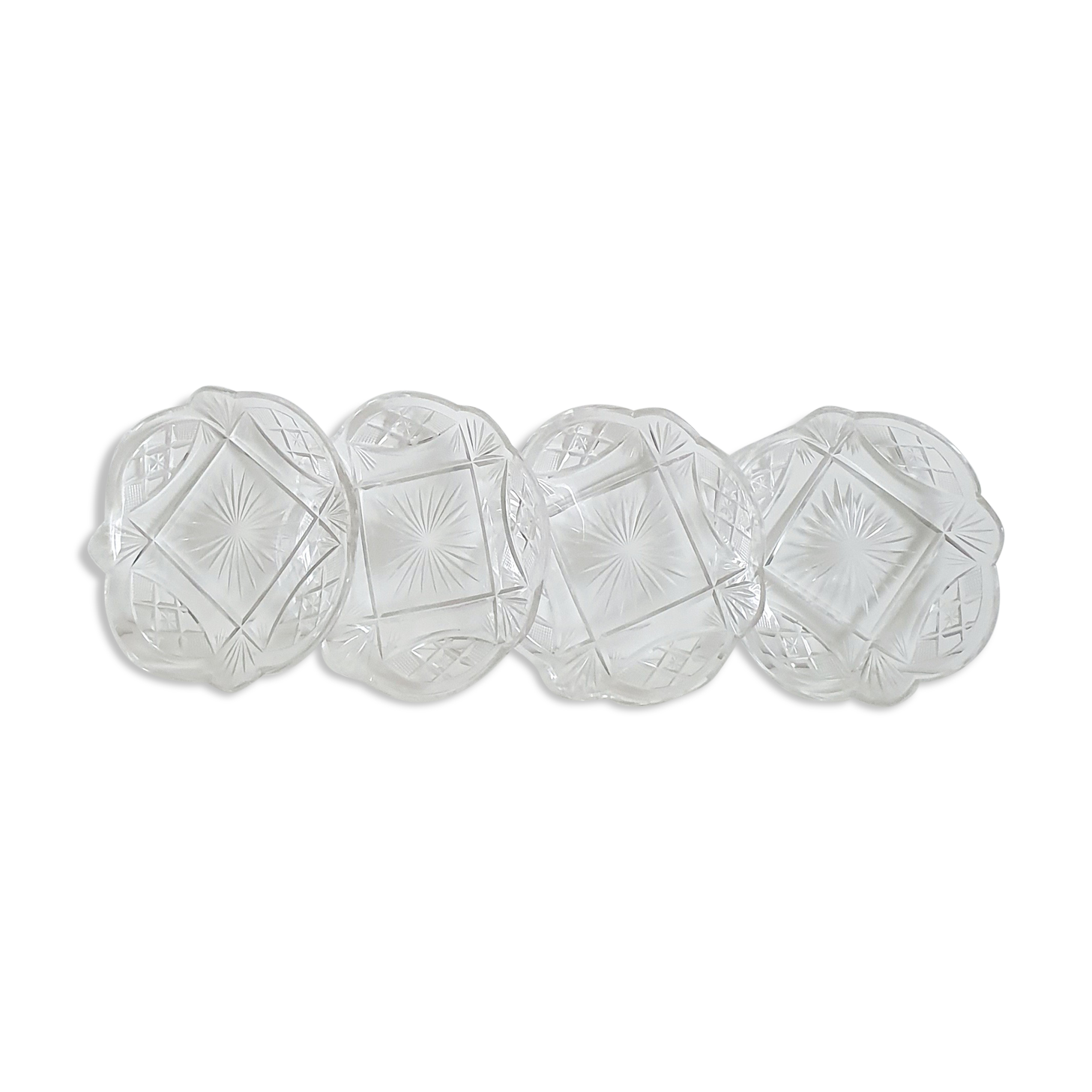 4 flat glass plates