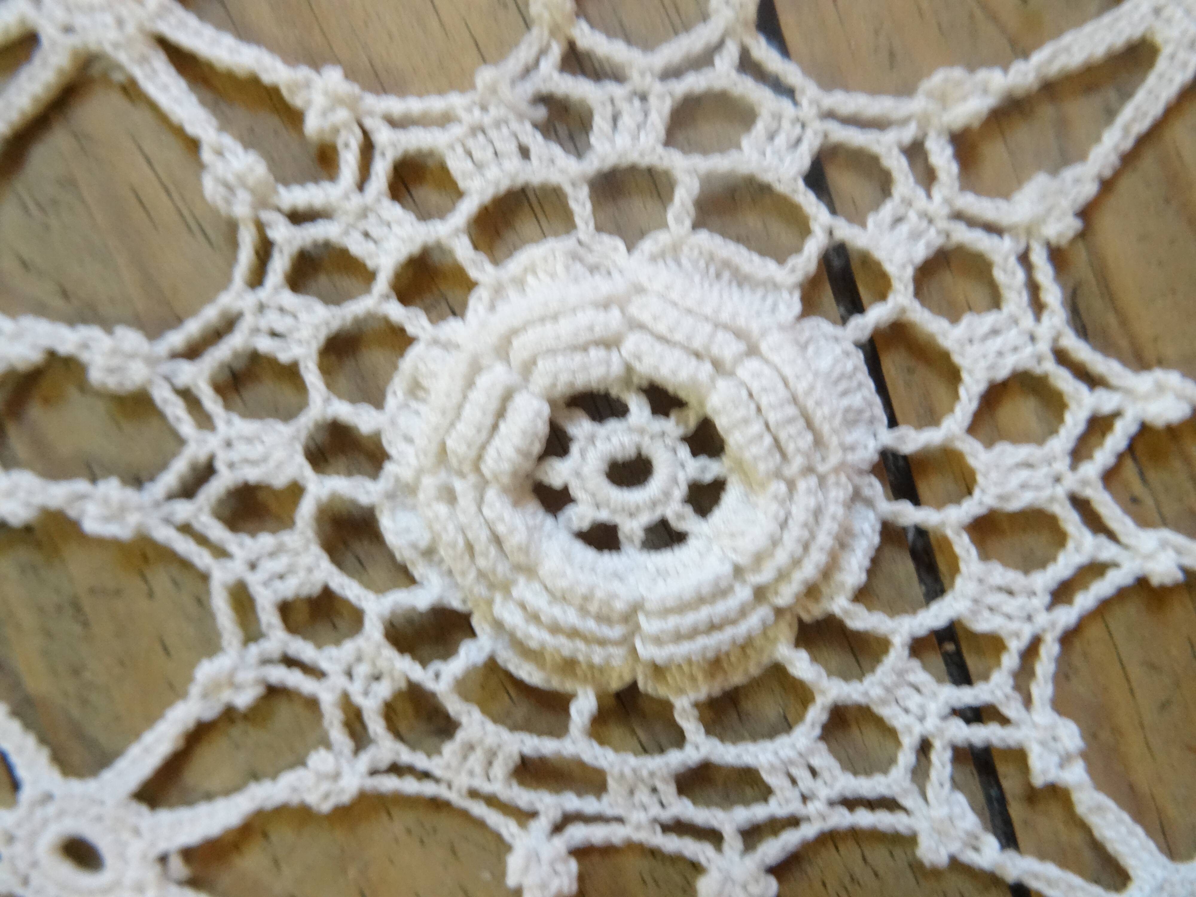 Hand crocheted bed top