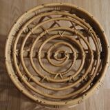 Rattan stool Italy 1960s