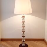 Scandinavian mid-century crystal glass floor lamp by carl fagerlund for orrefors, sweden, 1960s