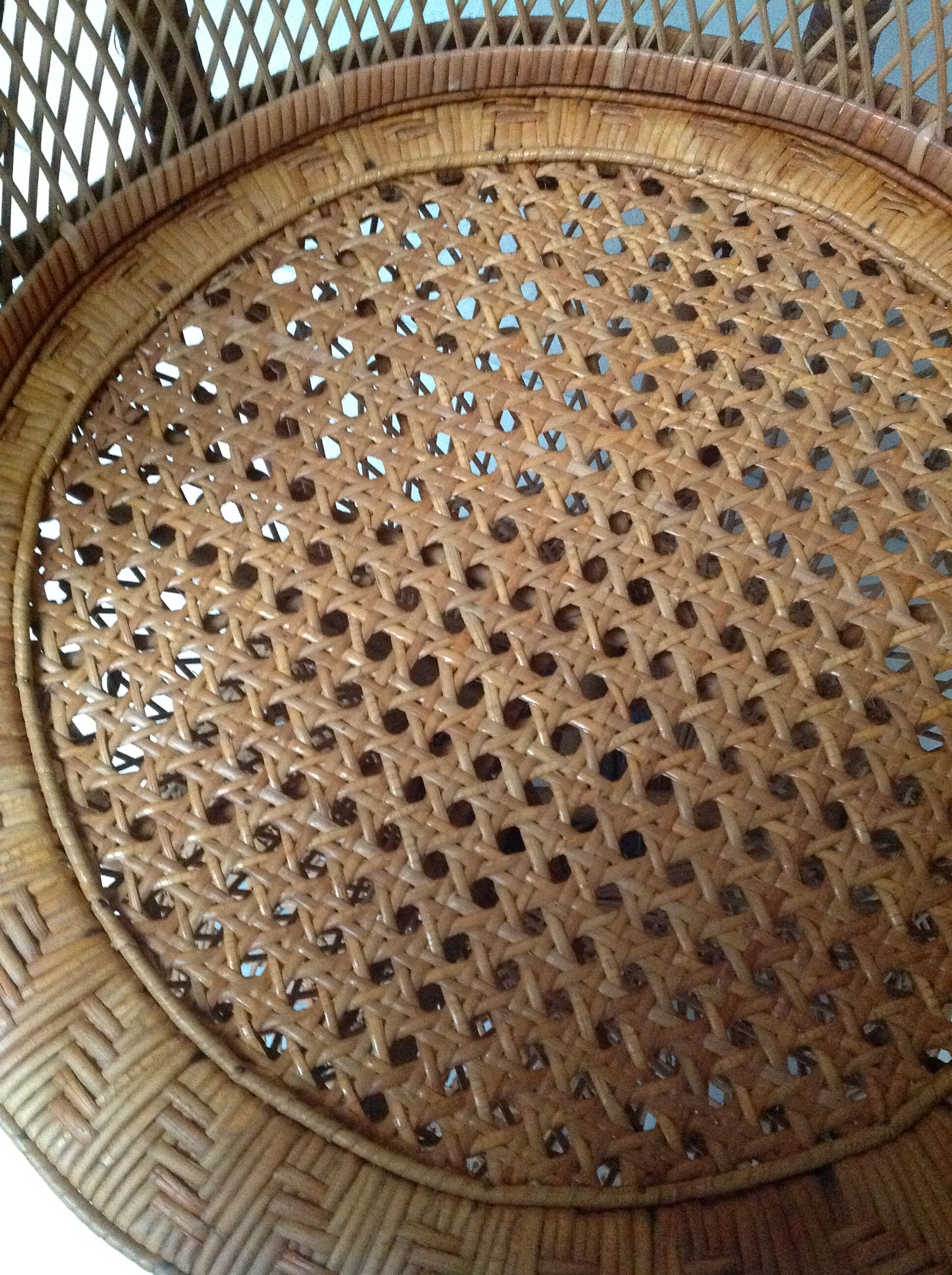 Armchair Emmanuelle rattan 1970