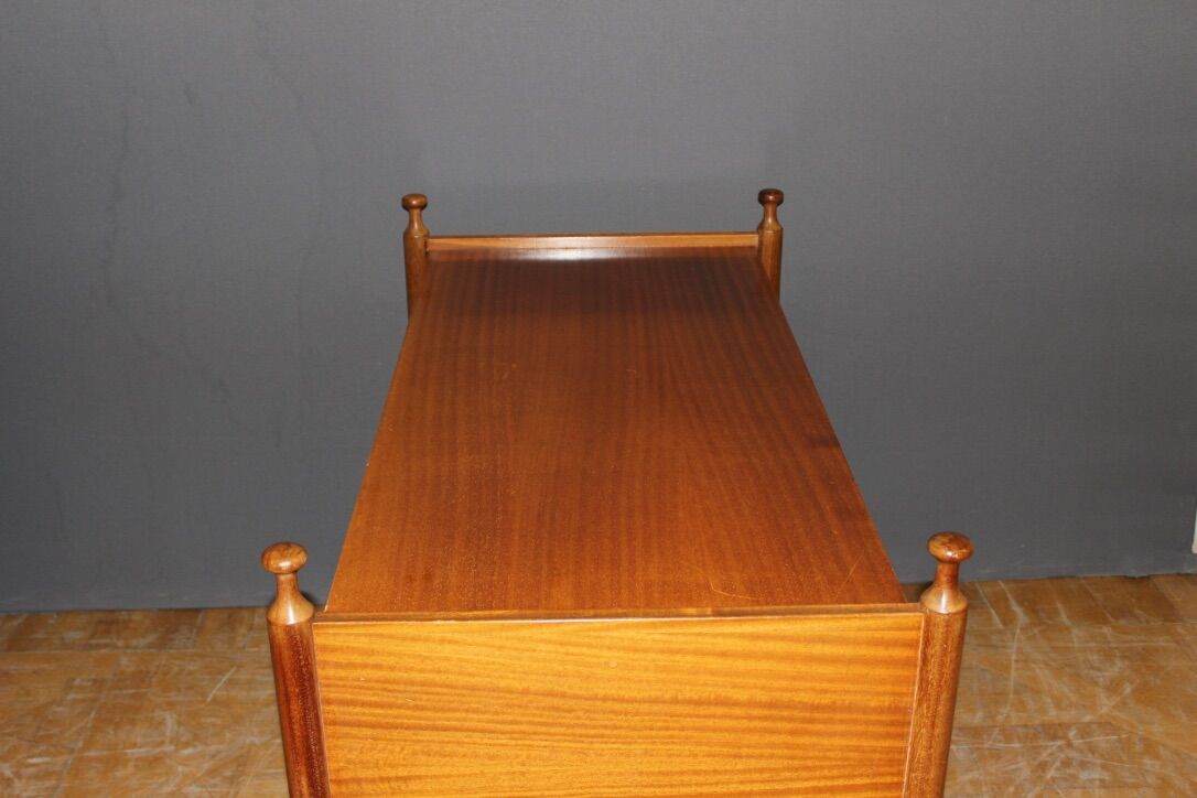 Flat Desk Three Drawers And Lacquer Maison Gauthier Around 1960