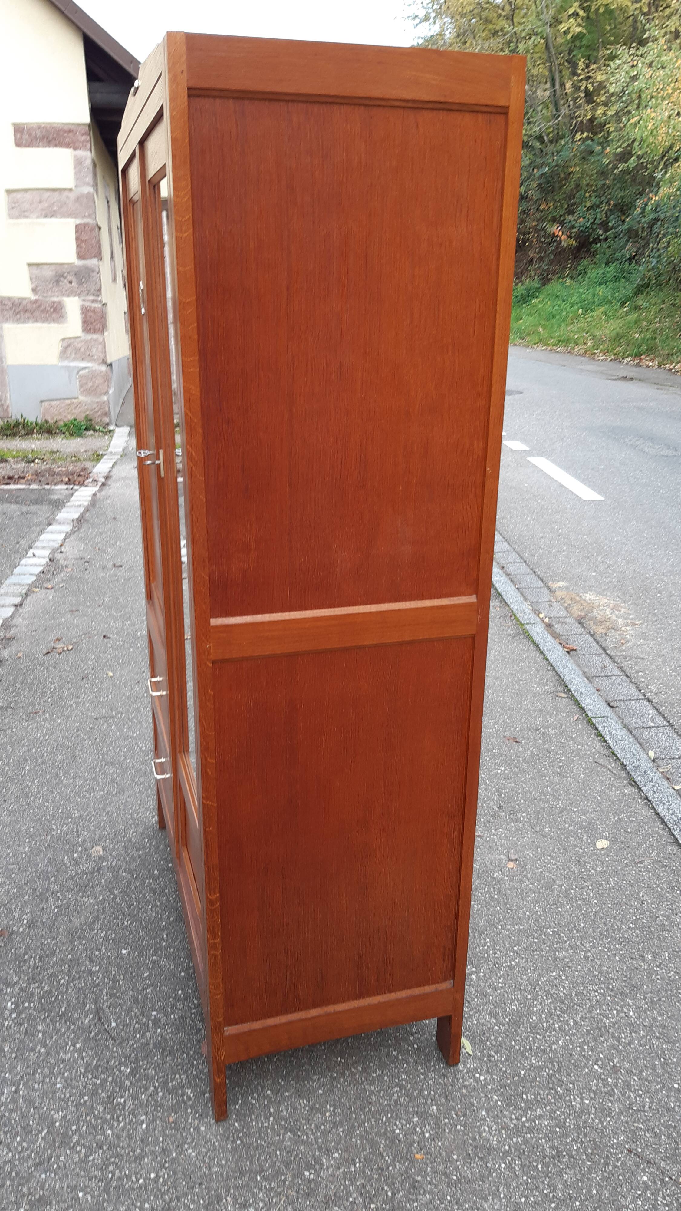 Parisian golden oak cabinet 1950