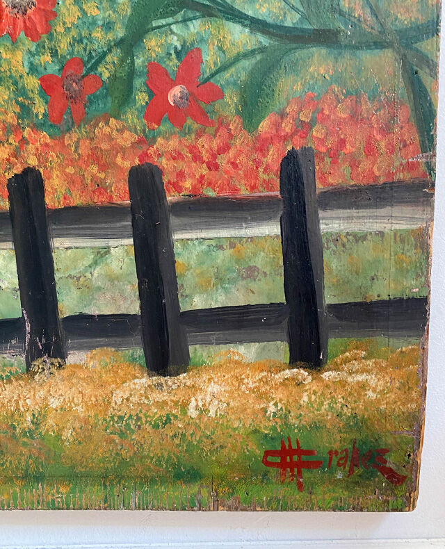 Oil painting on wood