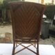 Fauteuil haut dossier rotin vintage