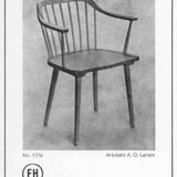 Spindle back armchair by Axel O. Larsen, Model 1776 FH, Denmark, 1940s