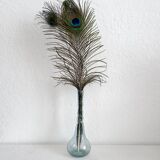 Vintage Biot twisted bubble blown glass soliflore vase
