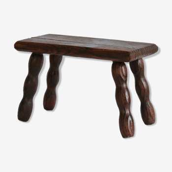 Rectangular wooden stool