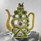 Chinese porcelain teapot puzzle, Famille Verte, 19th / early 20th century