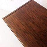 Wooden sideboard with 3 drawers and vinyl storage, Denmark 1970