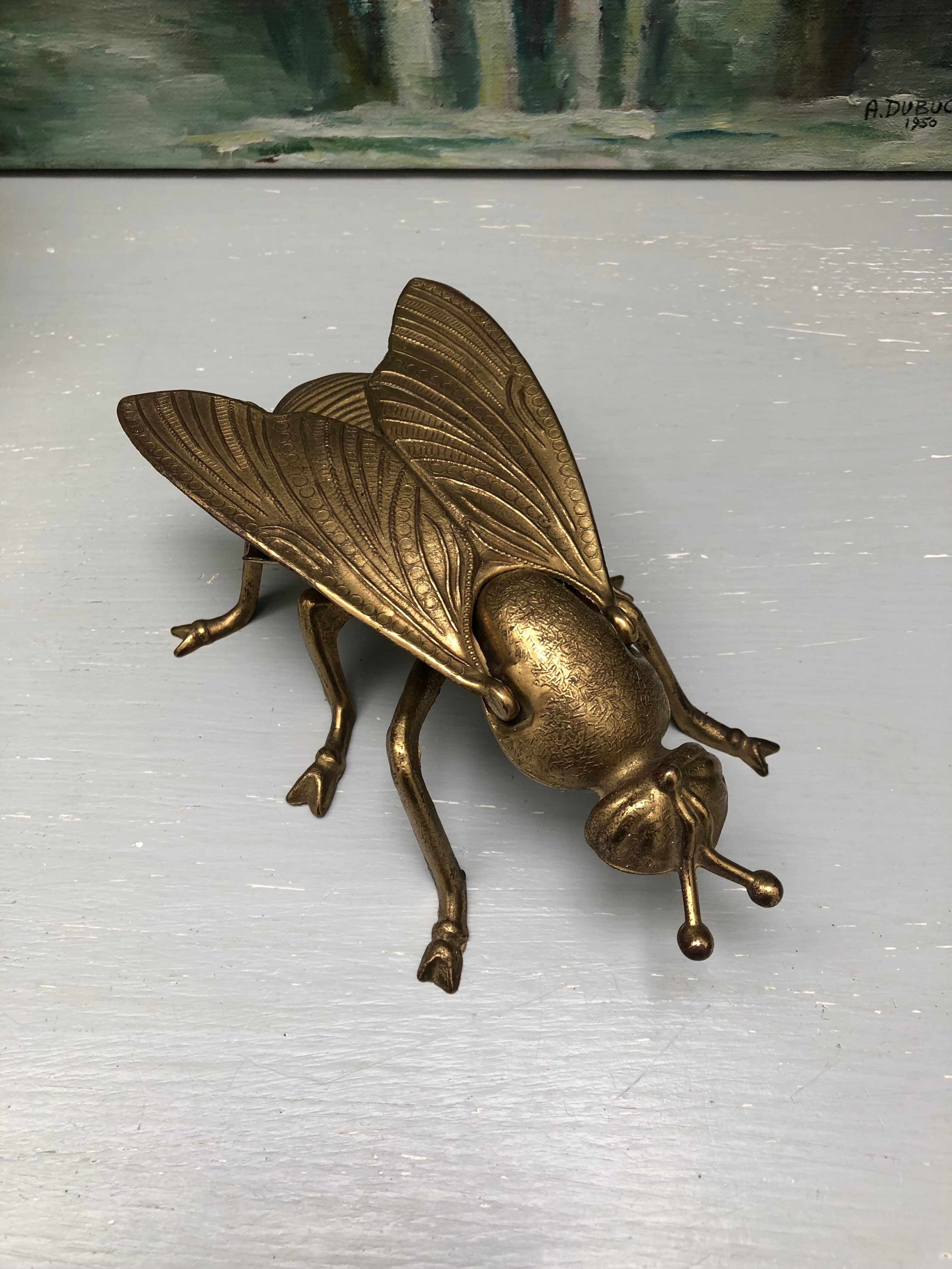 Brass fly ashtray