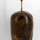 Art Deco modernist lamp in patinated brass, circa 1930.