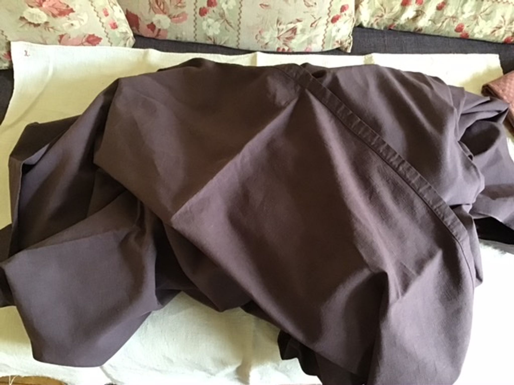 Purple cotton sheet 2mx3m, for country tablecloth