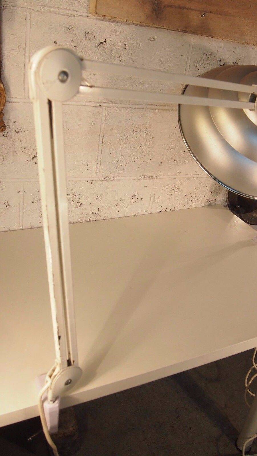 Paire Lampes Bureau Articulee Ajustable Industriel Vintage Chrome
