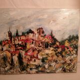 Oil painting on canvas signed by the Françoise Griffiths art workshop