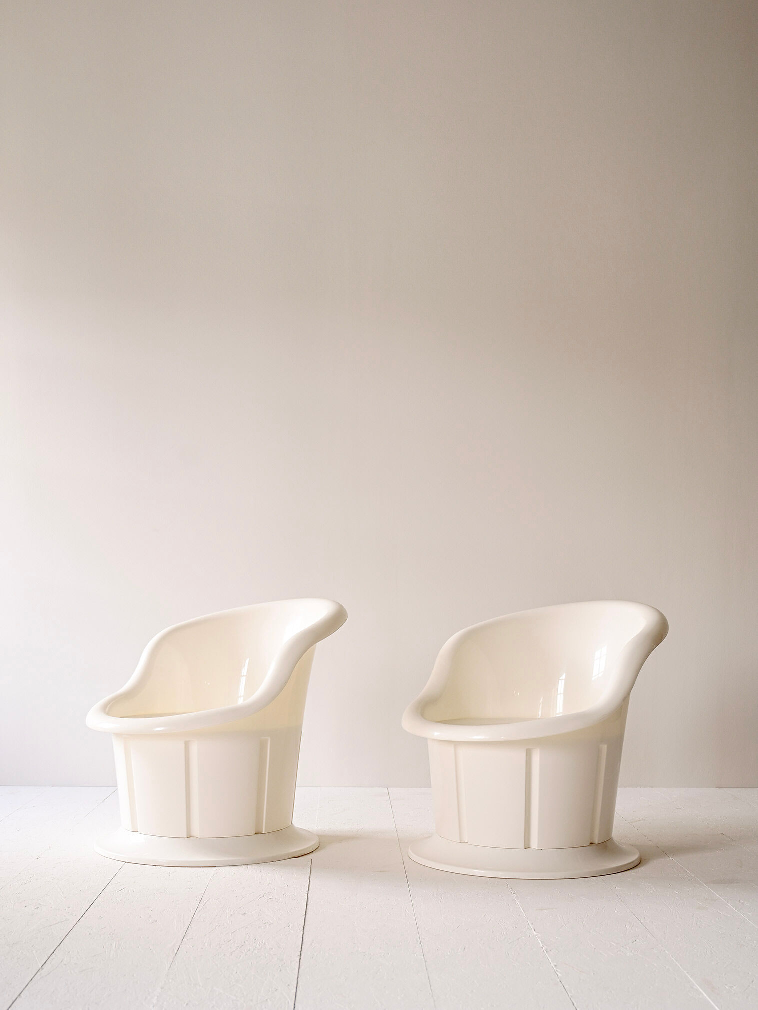 Vintage plastic armchairs