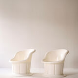 Vintage plastic armchairs