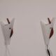 Pair of scandinavian vintage wall lamps in teak and acrylic 1970