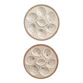 Set of two oyster plates