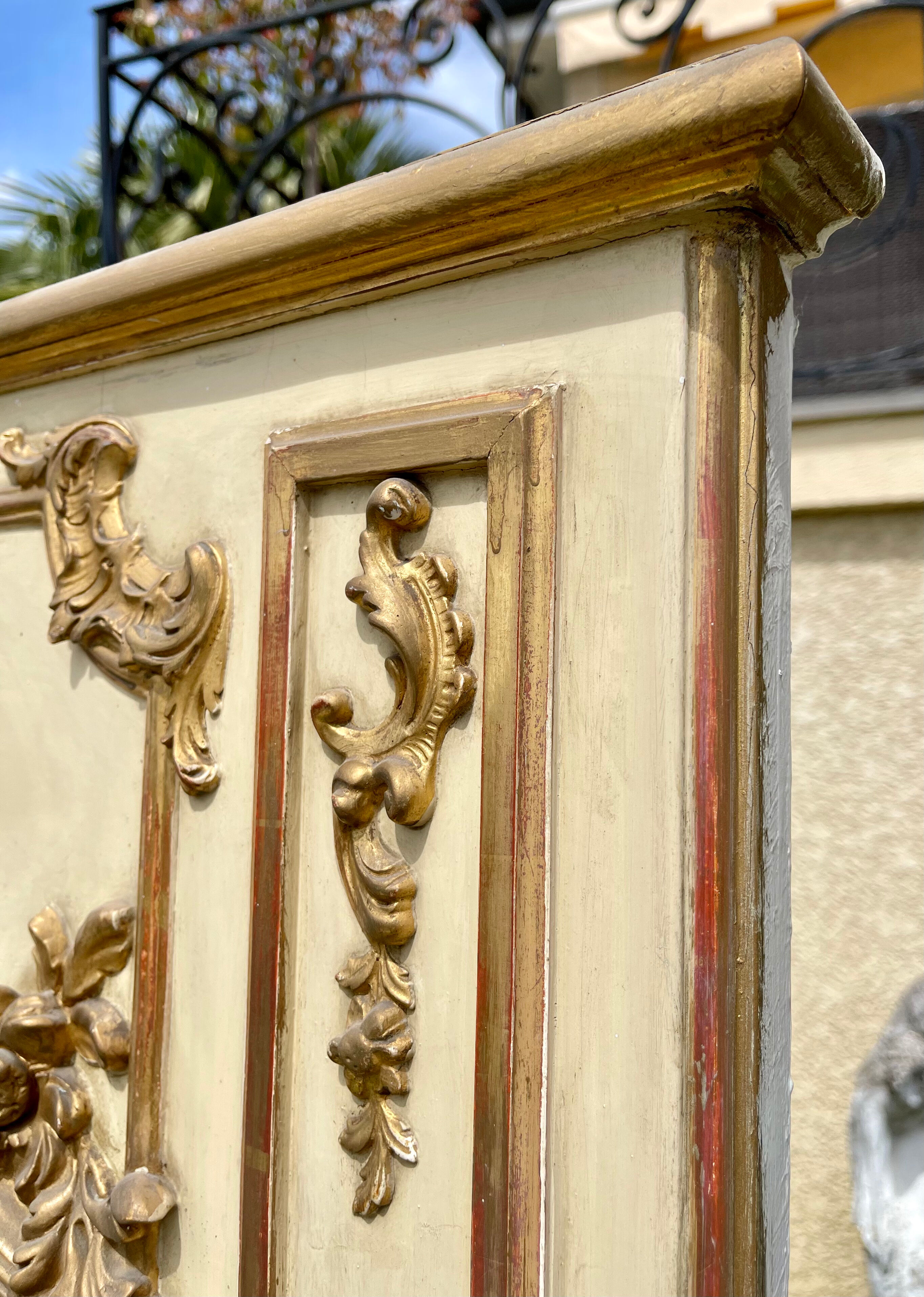 Trumeau lacquered and gilded Louis XVl style