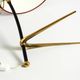 Large Kalmar Mid-Century tripod brass table lamp with a new fabric shade