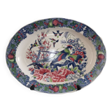 Ancien grand plat ovale en faïence japonaise 46cm