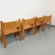 Set of 4 vintage brutalist chairs in solid oak from the 1960s.