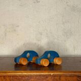 Pair of wooden cars