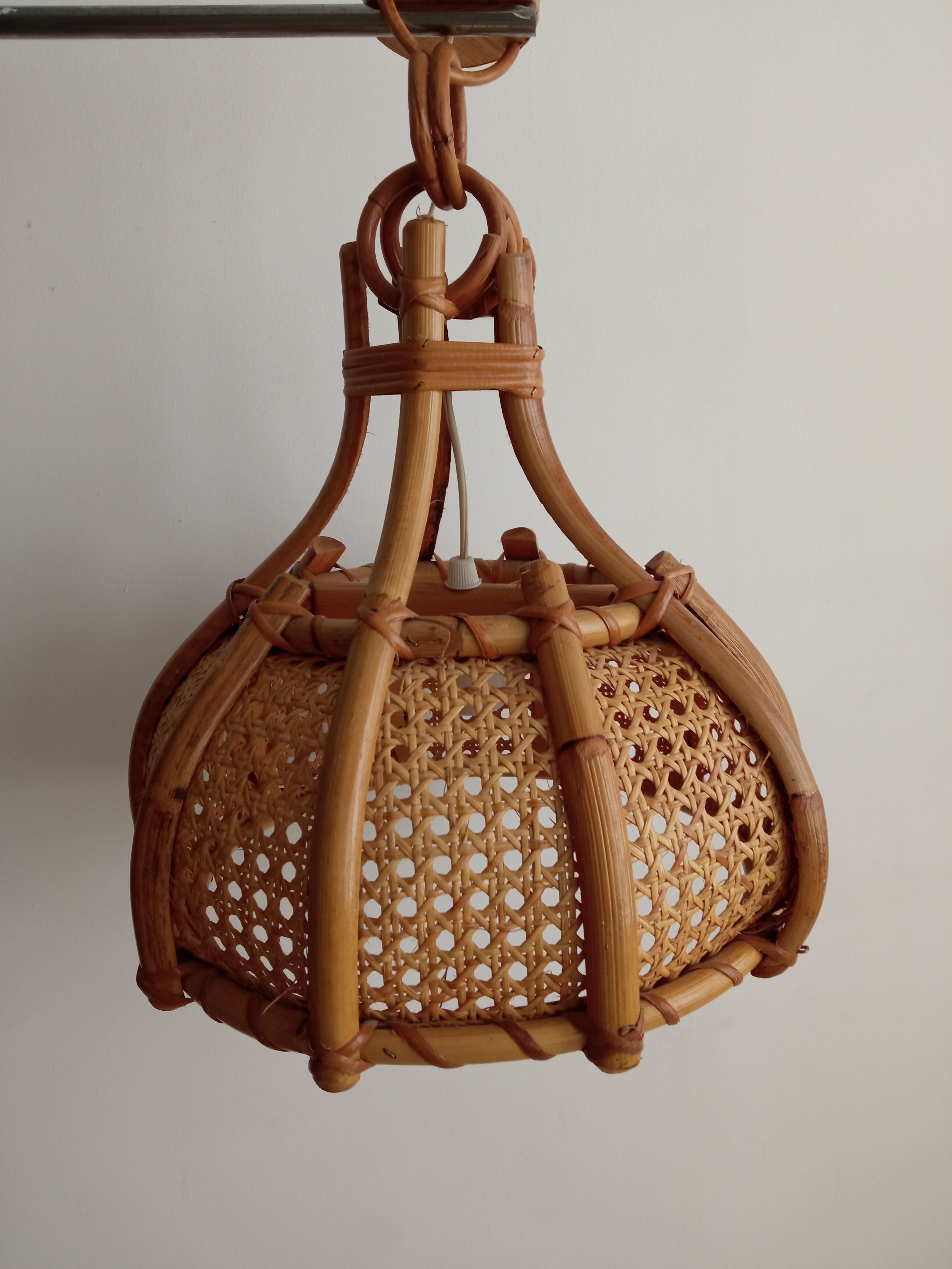 Bamboo and canning hanging lamp