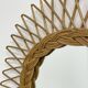 Woven wicker sun mirror