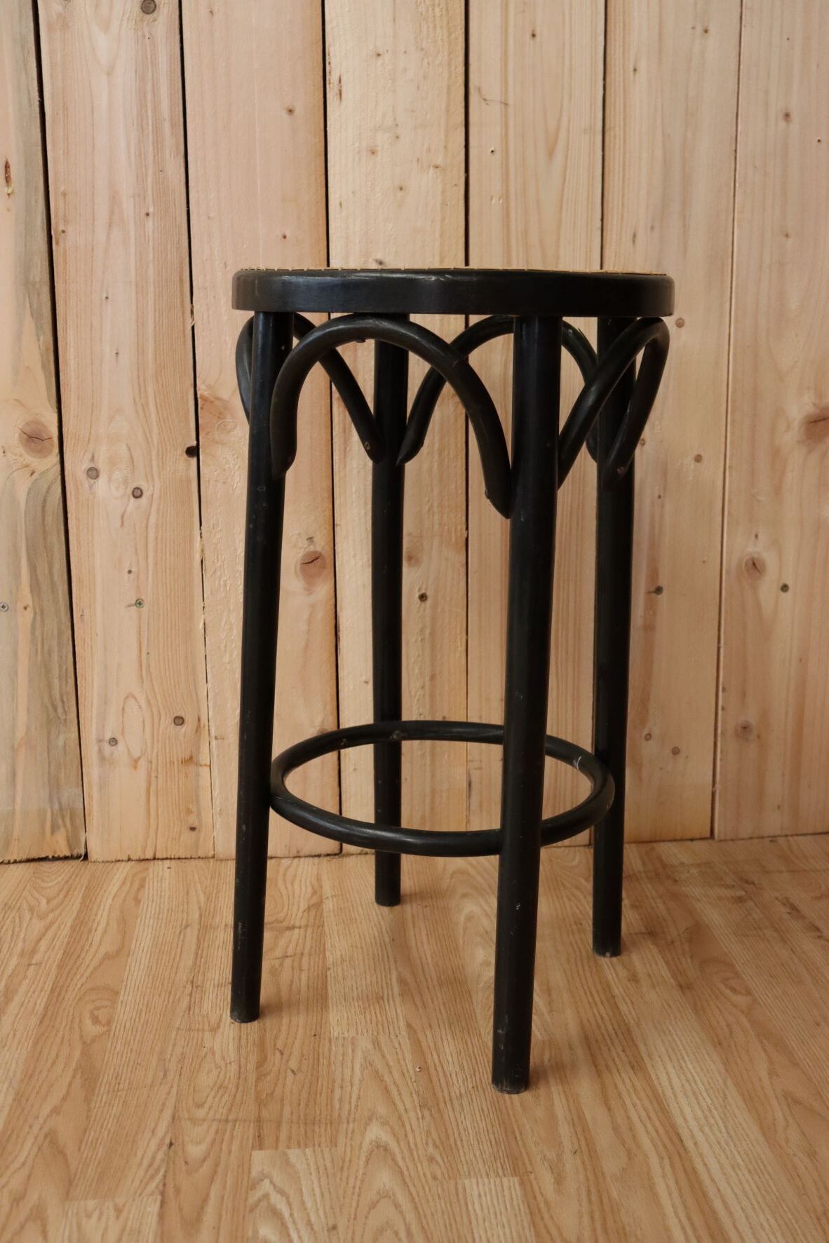 Stool wood & cannage