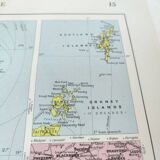 Old map of Great Britain and Ireland 43x43cm from 1950