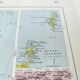 Old map of Great Britain and Ireland 43x43cm from 1950