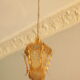 Antique wrought gilt metal hall lantern