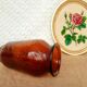 Henkel advertising vase in amber glass years 70 vintage