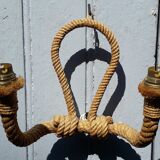 Handcrafted rope wall lamp