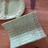 Dish and drainer for asparagus slip