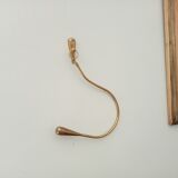 Vintage patère in solid golden brass