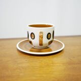 Vintage cup and saucer published by Boch La Louvière