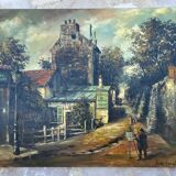 Tableau: Oil on canvas: reproduction of the cabaret le lapin agile.