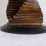 Sculptural wooden lamp base. 1980s