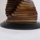 Sculptural wooden lamp base. 1980s