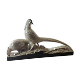 Art Deco ceramic pair of pheasants