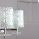 Vintage Austrian Glass Chandelier: Mid-Century Modern Embossed Pendant Lamp