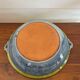 Large Dish with Handles in Handmade Ceramic - Hand-Painted Floral Decoration