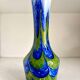 Vase en pâte de verre bleue et verte