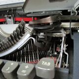 typewriter Olympia metal large cart A3 years 60