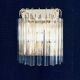 Hollywood Regency Style Glass & Brass Wall Lamp from Massive, Italy, 1980s