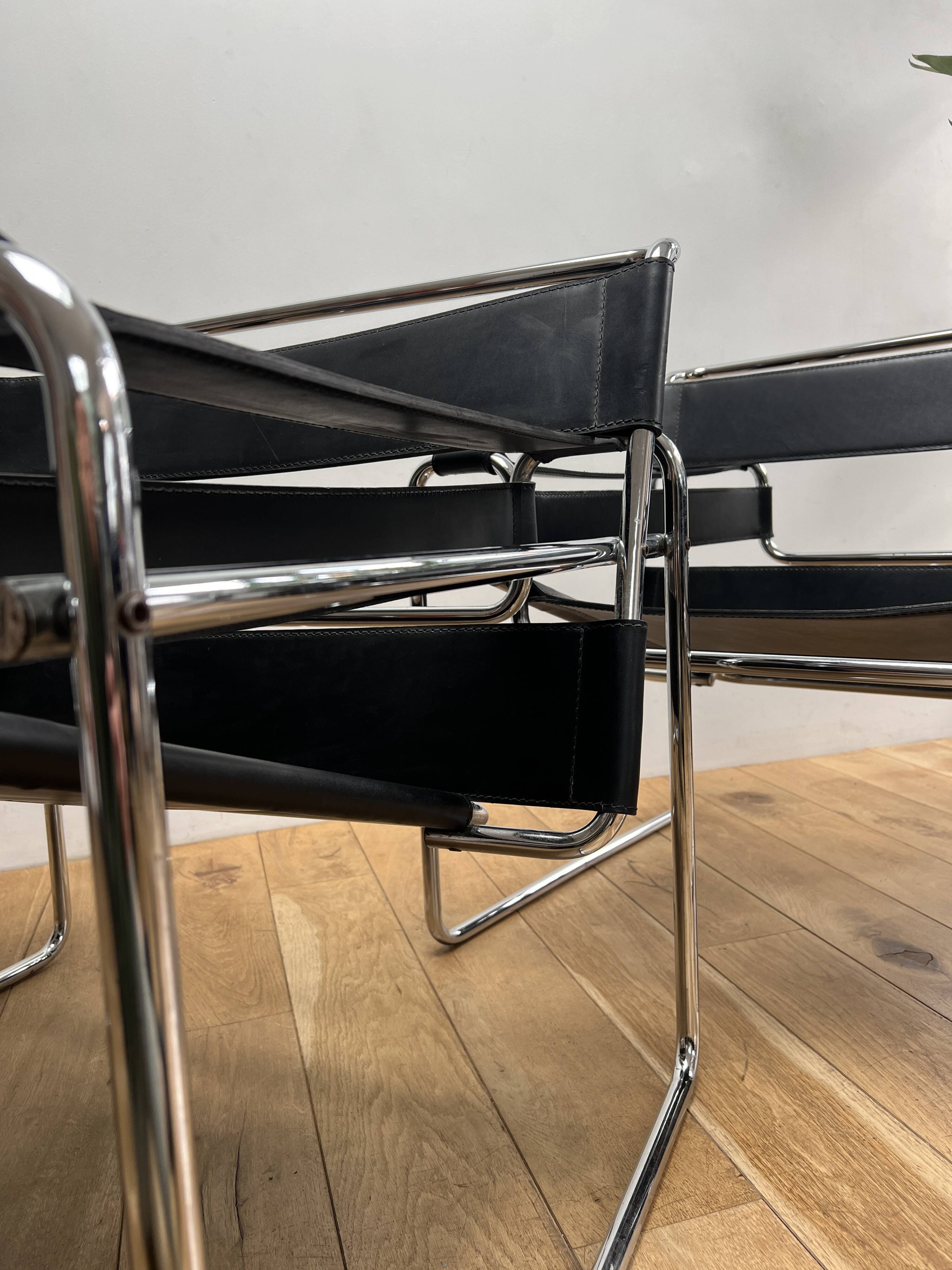 Paire de Fauteuils style Wassily MB50 Marcel Breuer